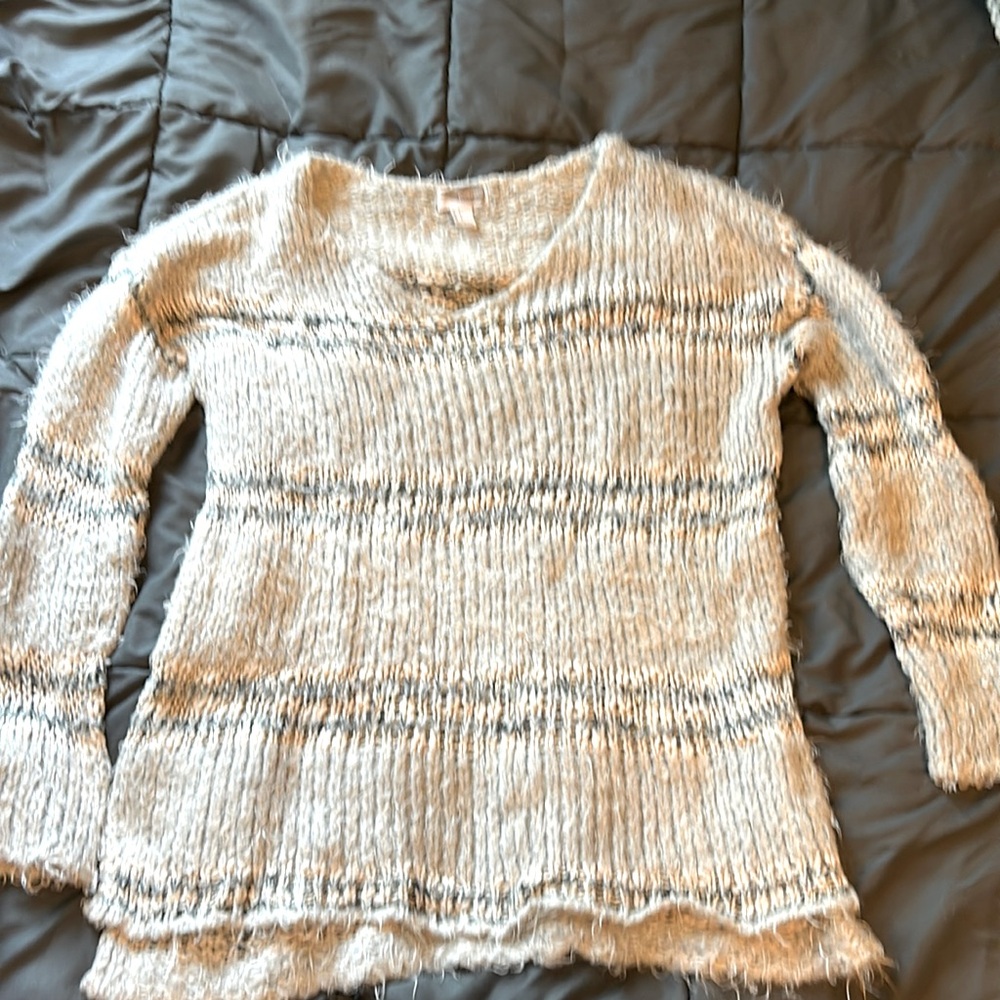 Forever 21 sweater. Multi colored in light grey and cream colors. Size S.